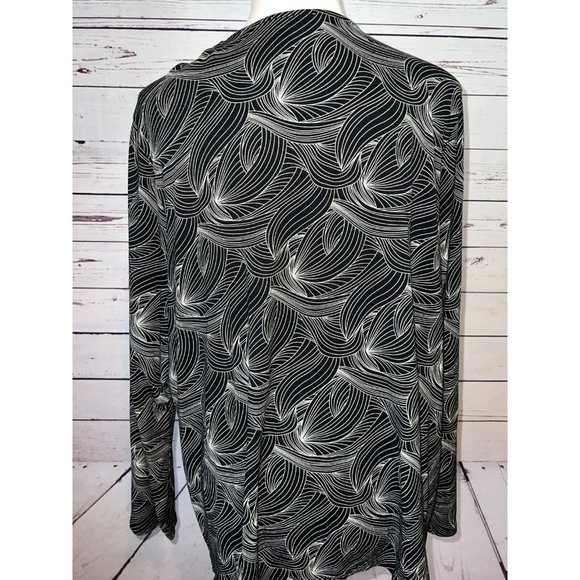 J Jill Wearever Collection Cardigan Sweater XL extra large Stretch Geometric J. - Picture 10 of 10